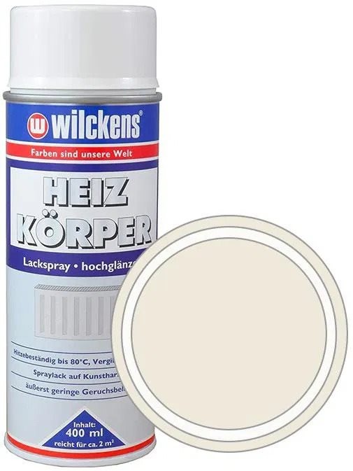 Wilckens Biela lesklá farba na radiátory v spreji Heizkoerper Lackspray 400 ml krémová biela