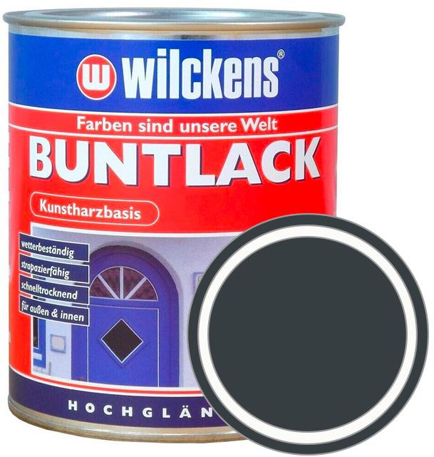 Wilckens Syntetická vrchná farba vysoký lesk Buntlack Hochglaezend, 0,75 l, sivá