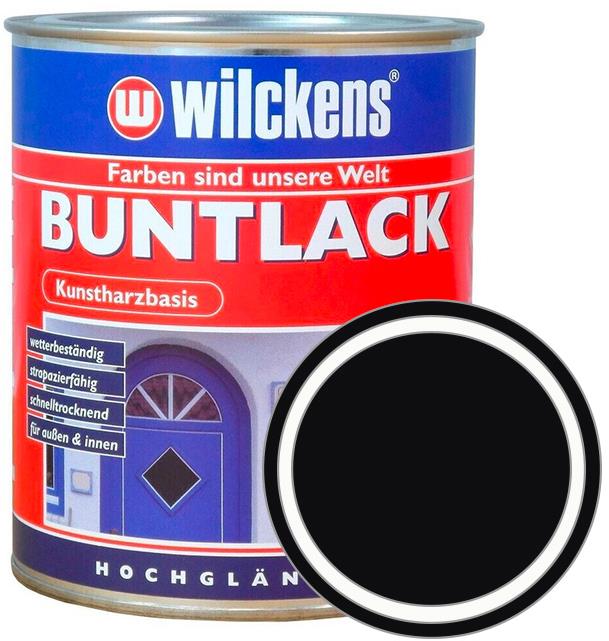 Wilckens Syntetická vrchná farba vysoký lesk Buntlack Hochglaezend, 0,75 l, čierna