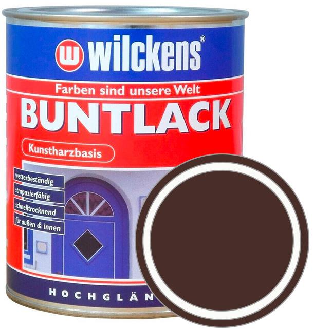 Wilckens Syntetická vrchná farba vysoký lesk Buntlack Hochglaezend, 0,75 l, tmavo hnedá