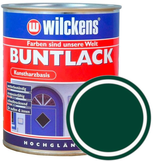 Wilckens Syntetická vrchná farba vysoký lesk Buntlack Hochglaezend, 0,75 l, tmavo zelená