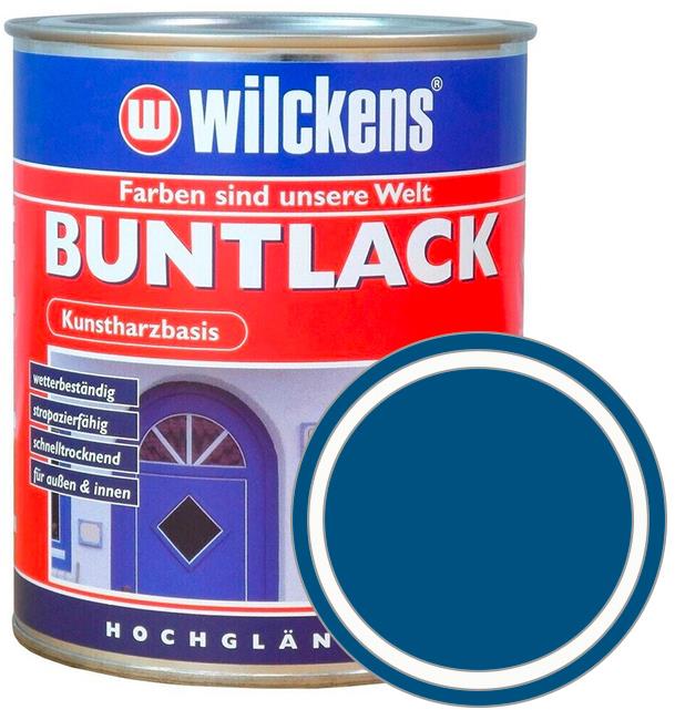 Wilckens Syntetická vrchná farba vysoký lesk Buntlack Hochglaezend, 0,75 l, modrá