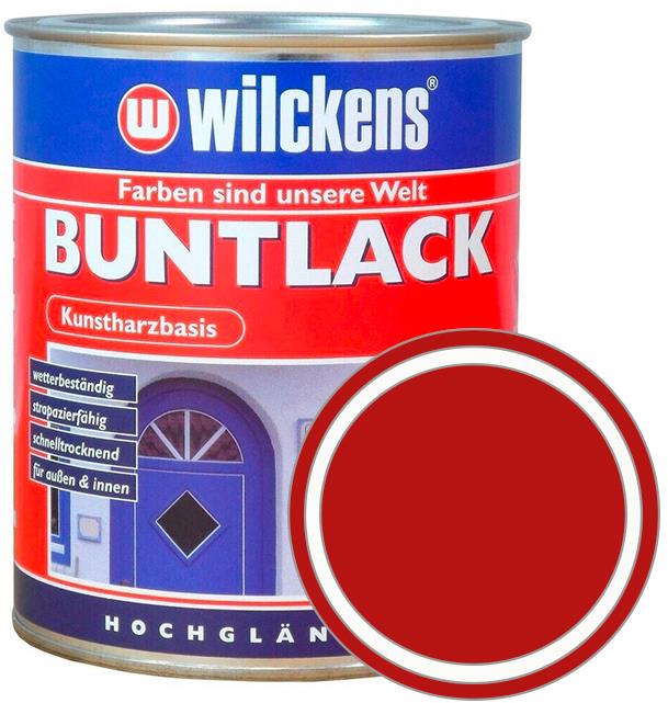 Wilckens Syntetická vrchná farba vysoký lesk Buntlack Hochglaezend, 0,75 l, červená