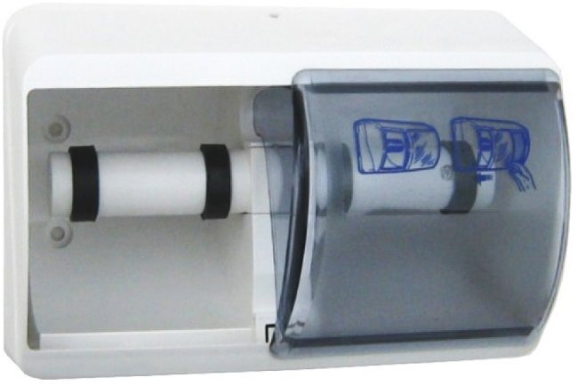Wimex Dvojitý zásobník na toaletný papier do priemeru 10,5 cm, ABS, biely