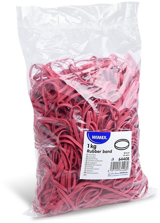 Wimex gumičky šírka 4 mm, priemer 8 cm, červené – 1 kg