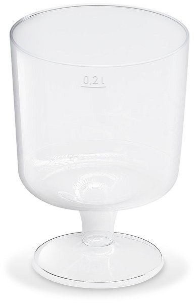 Wimex téglik kryštál na stopke 0,2 l, priemer 72 mm – 10 ks
