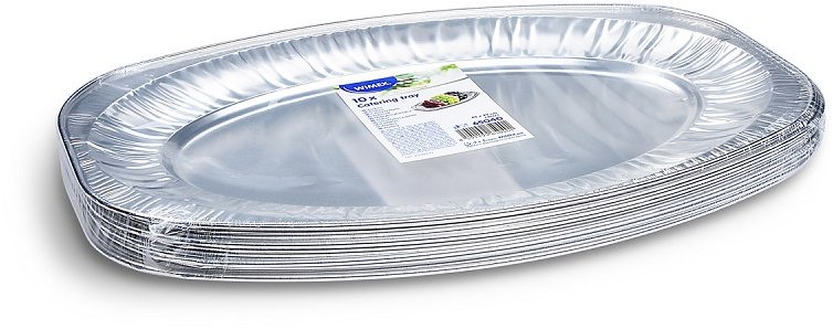 Wimex Hliníkový podnos 43 × 29 cm, oválný - 10 ks