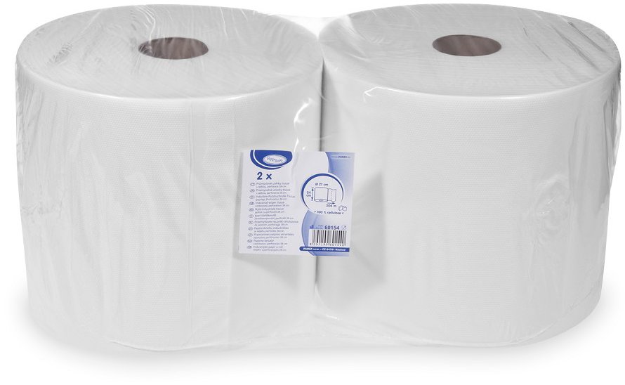 Wimex Průmyslová utěrka průměr 27 cm, s ražbou, 2vrstvá, návin 304 m - 2 ks