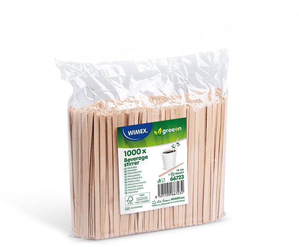 Wimex drevené miešadlo 14 cm – 1000 ks