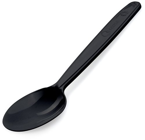Wimex Plastová kávová lžička 13 cm, znovupoužitelná, černá - 50 ks