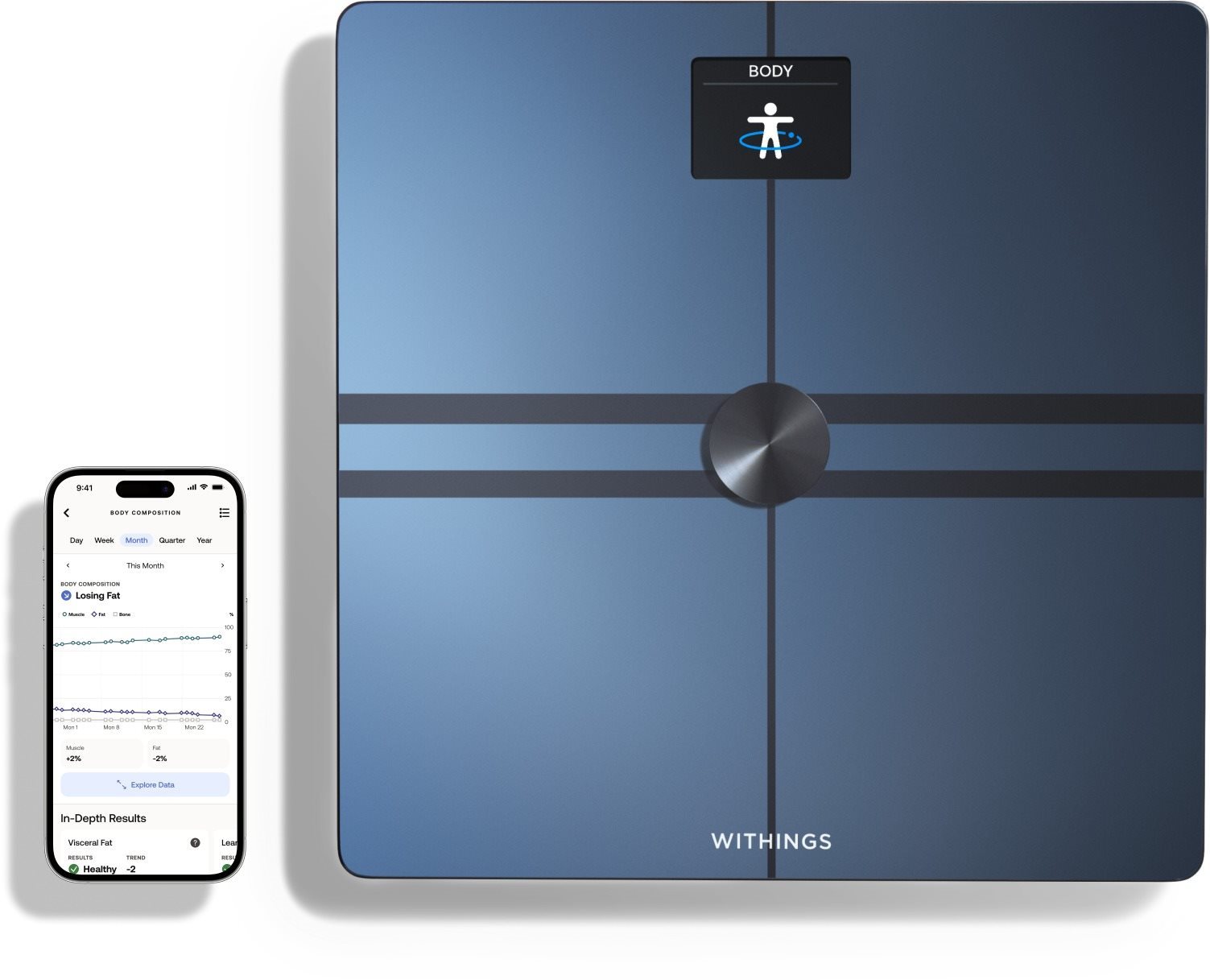 Withings Body Comp Complete Body Analysis Wi-Fi Scale – Black