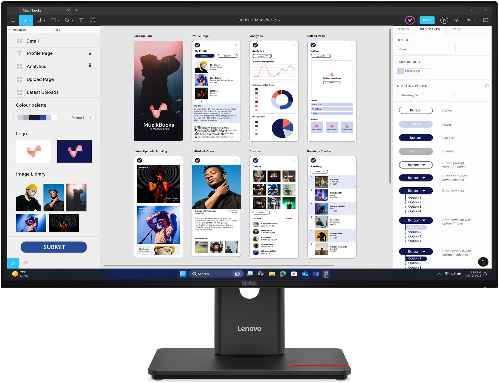 31.5" Lenovo ThinkVision T32UD-40
