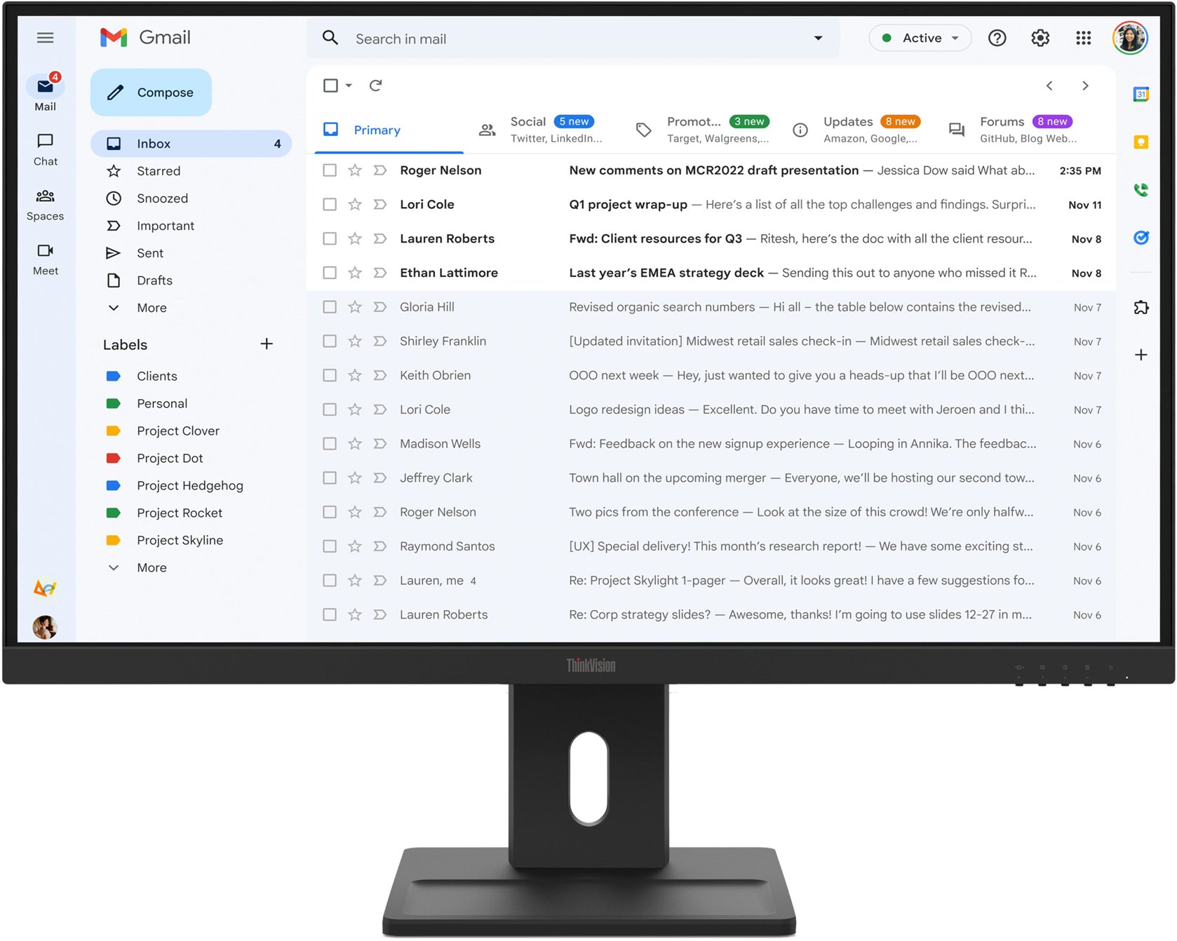27" Lenovo ThinkVision E27-40