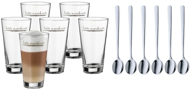 WMF 996269999 Sada na Latte Macchiato, poháre + lyžičky 6 ks