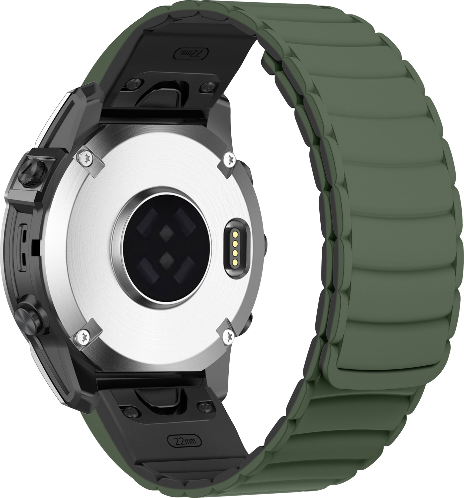 WOWME Magnetic Loop pre Garmin QuickFit 22 mm Olive Green