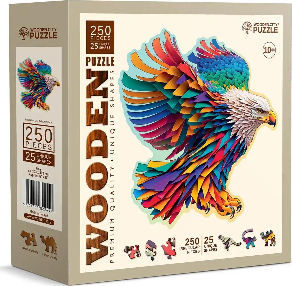WOODEN CITY Drevené puzzle Bystrý orol 250 dielikov