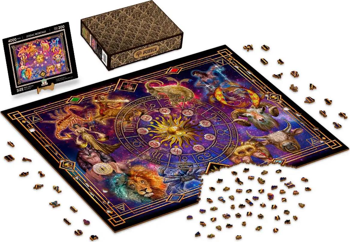 WOODEN CITY Drevené puzzle Zverokruh 4000 dielikov