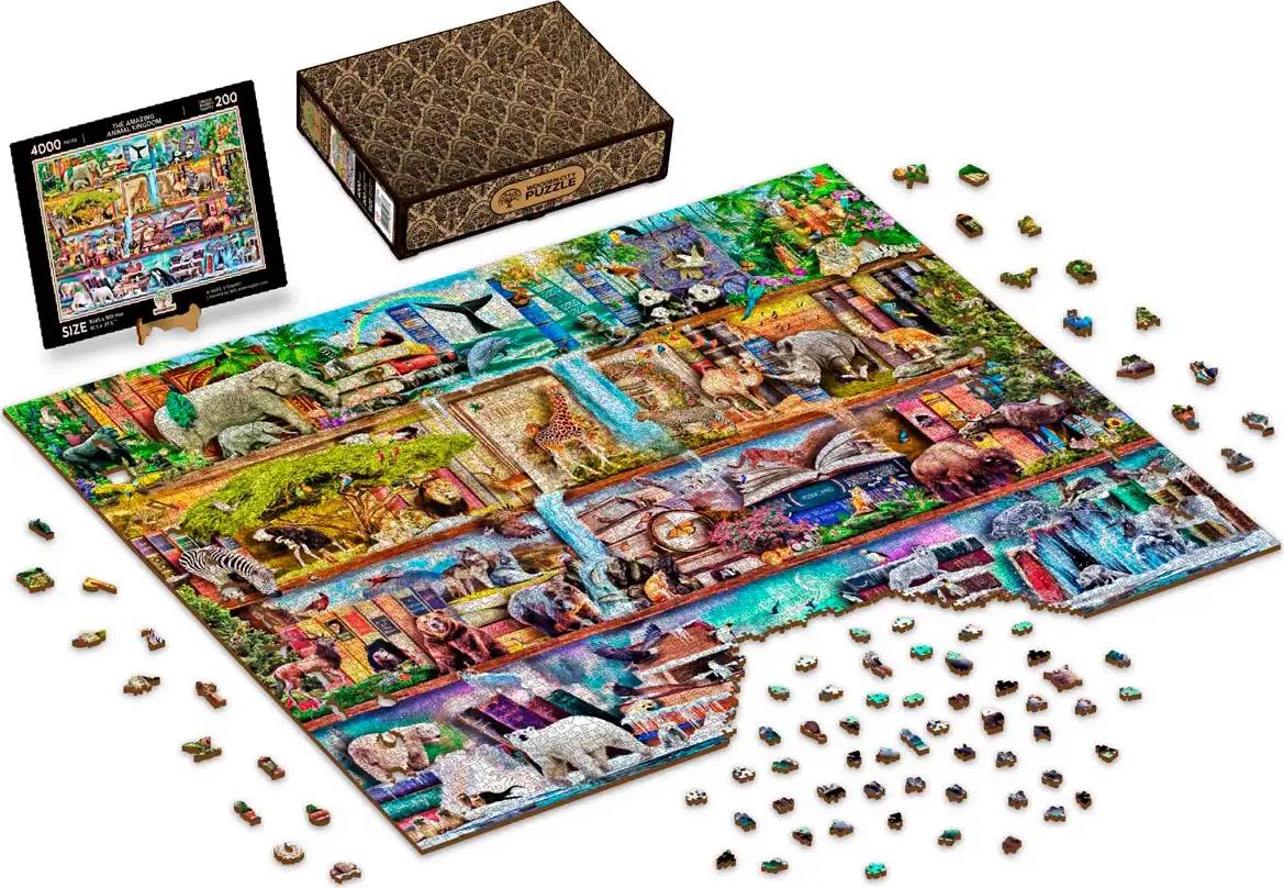 WOODEN CITY Drevené puzzle Úžasné kráľovstvo zvierat 4000 dielikov