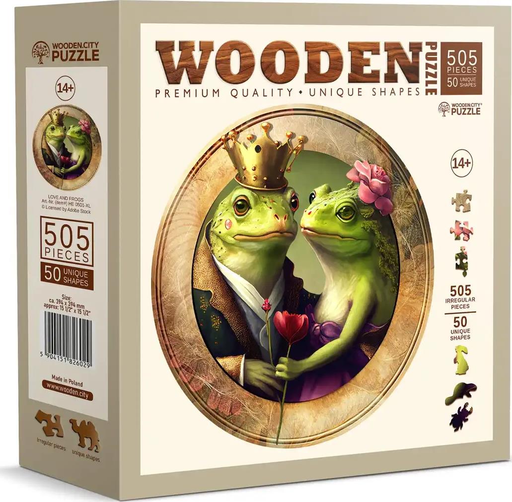 WOODEN CITY Drevené puzzle Láska a žaby 505 dielikov