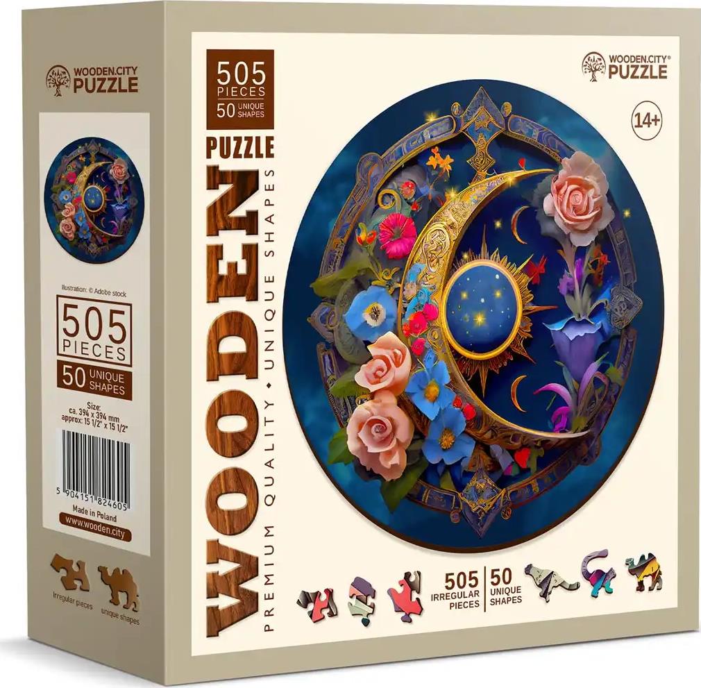 WOODEN CITY Drevené puzzle Kvetinový Mesiac 505 dielikov