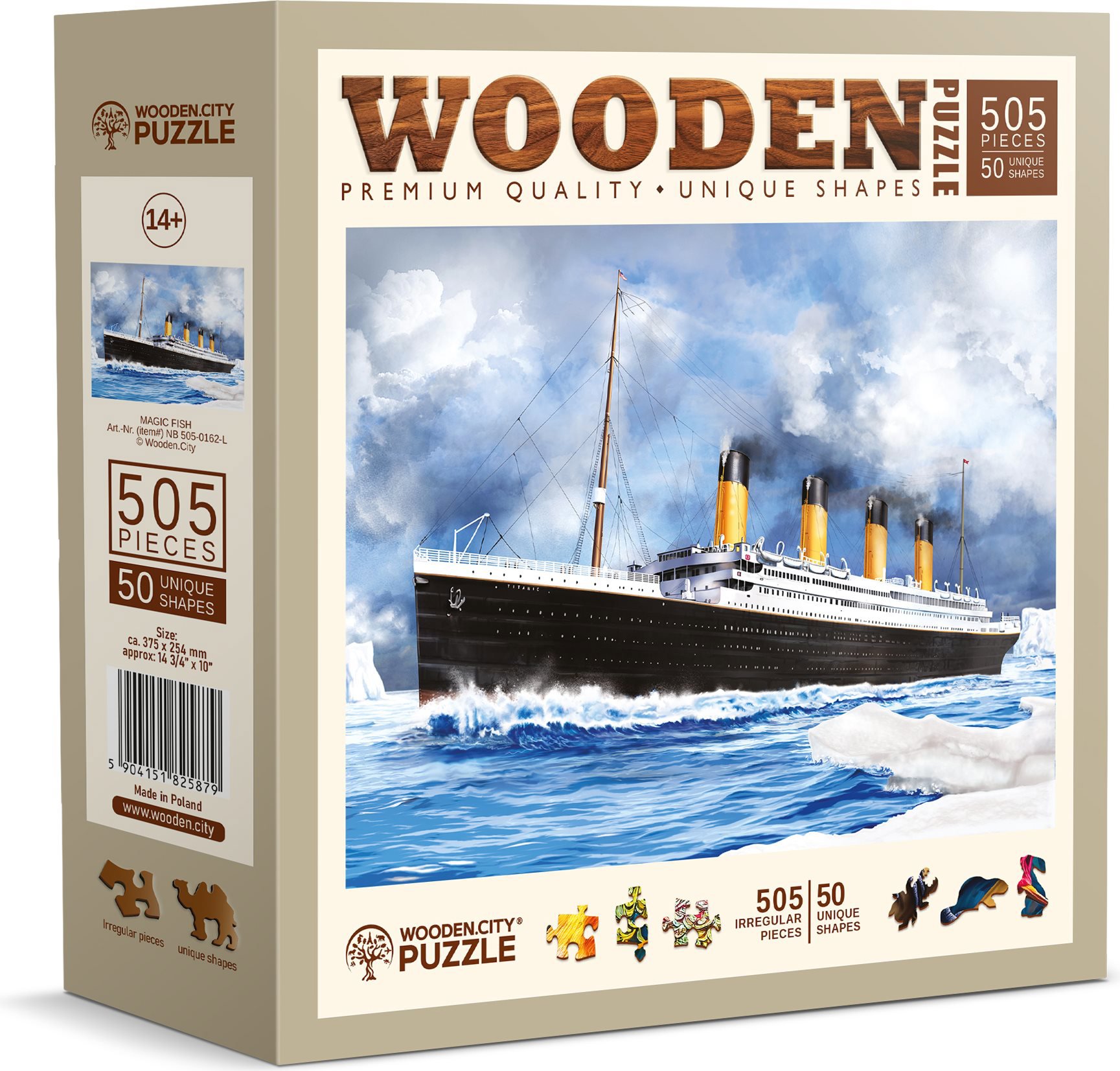 WOODEN CITY Drevené puzzle Titanik 505 dielikov