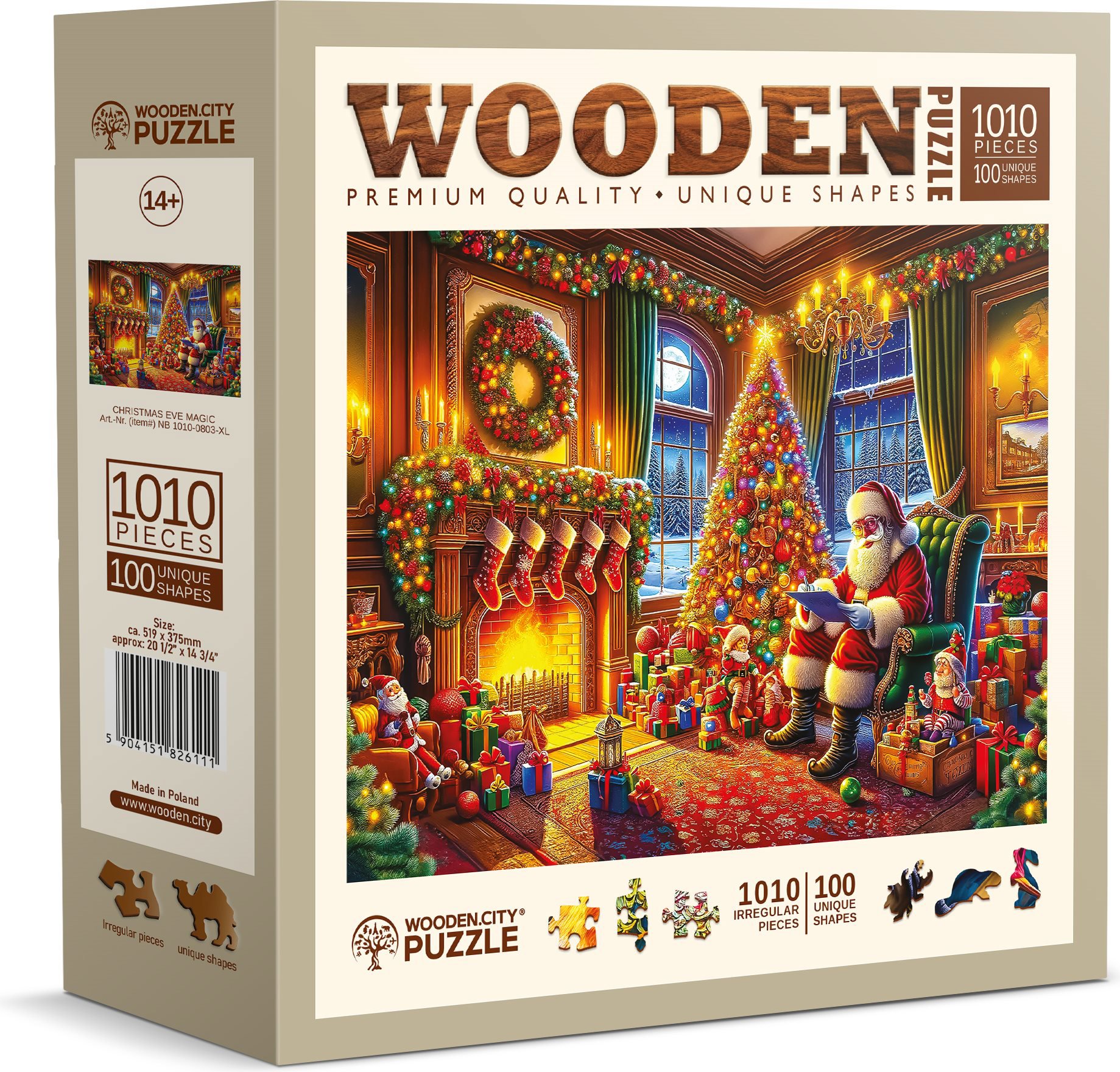 WOODEN CITY Drevené puzzle Kúzlo Štedrého večera 1010 dielikov