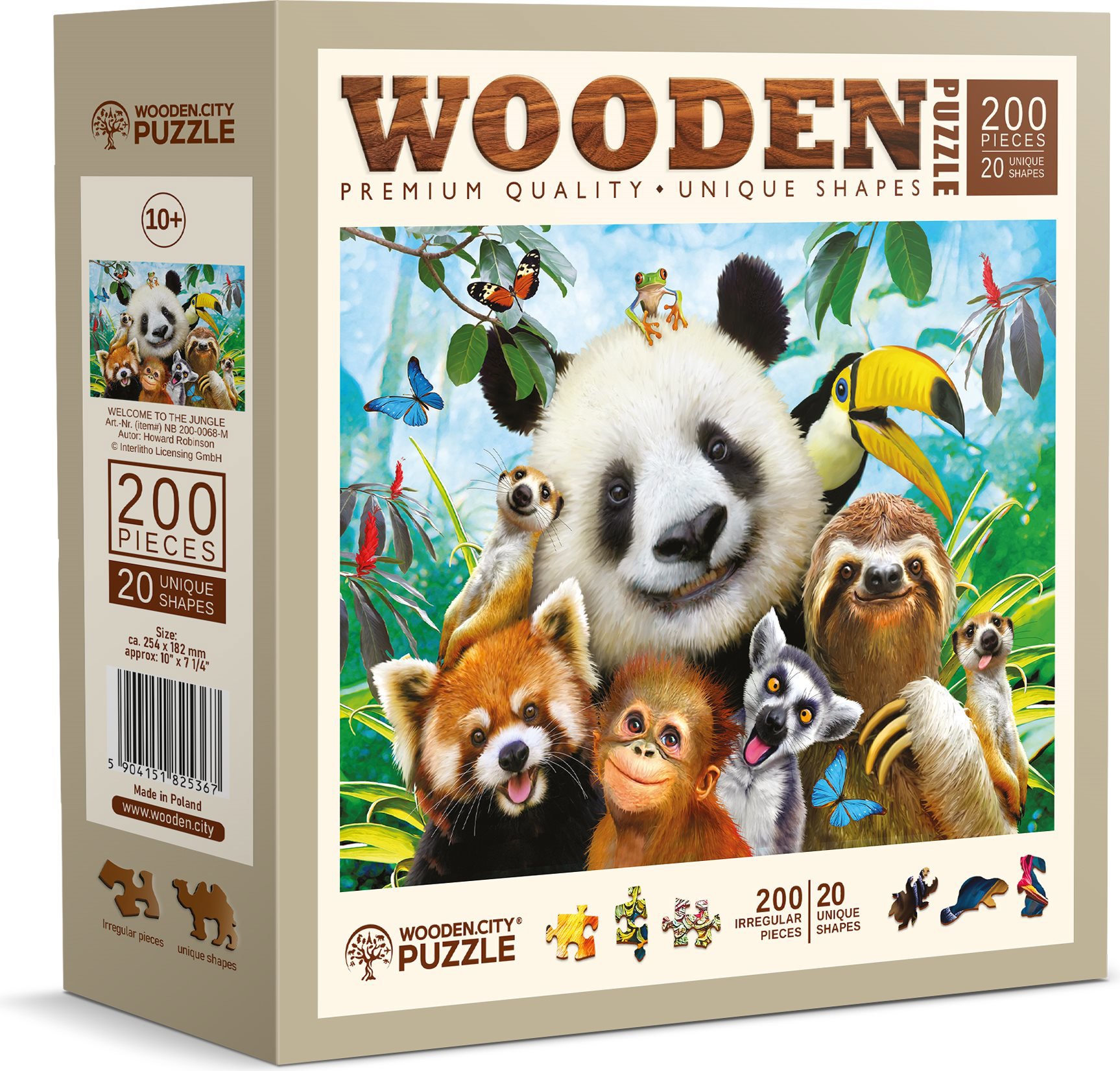 WOODEN CITY Drevené puzzle Vitajte v džungli 200 dielikov