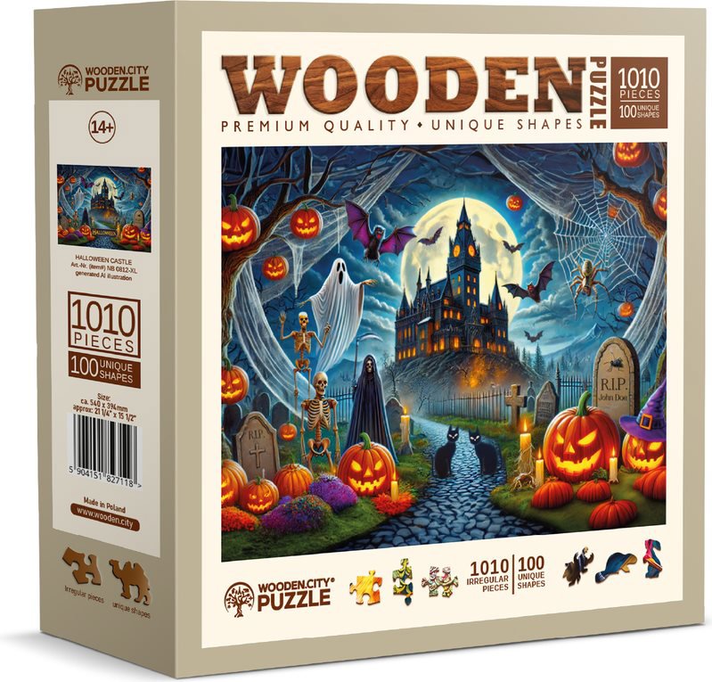 WOODEN CITY Drevené puzzle Halloweensky hrad 1010 dielikov