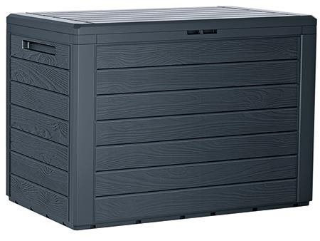 Prosperplast Záhradný box Woodebox antracit 190 l