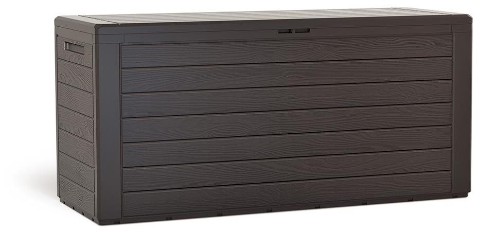 Prosperplast Záhradný box Woodebox hnedý 280 l