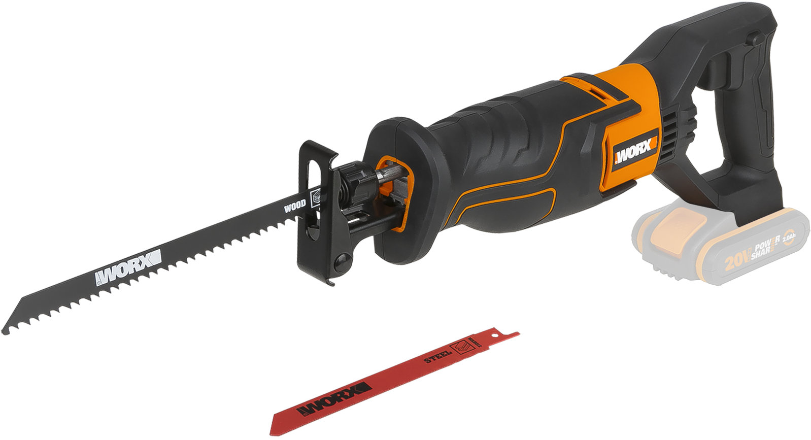 WORX Píla chvostovka AKU WX500.9 (bez AKU)