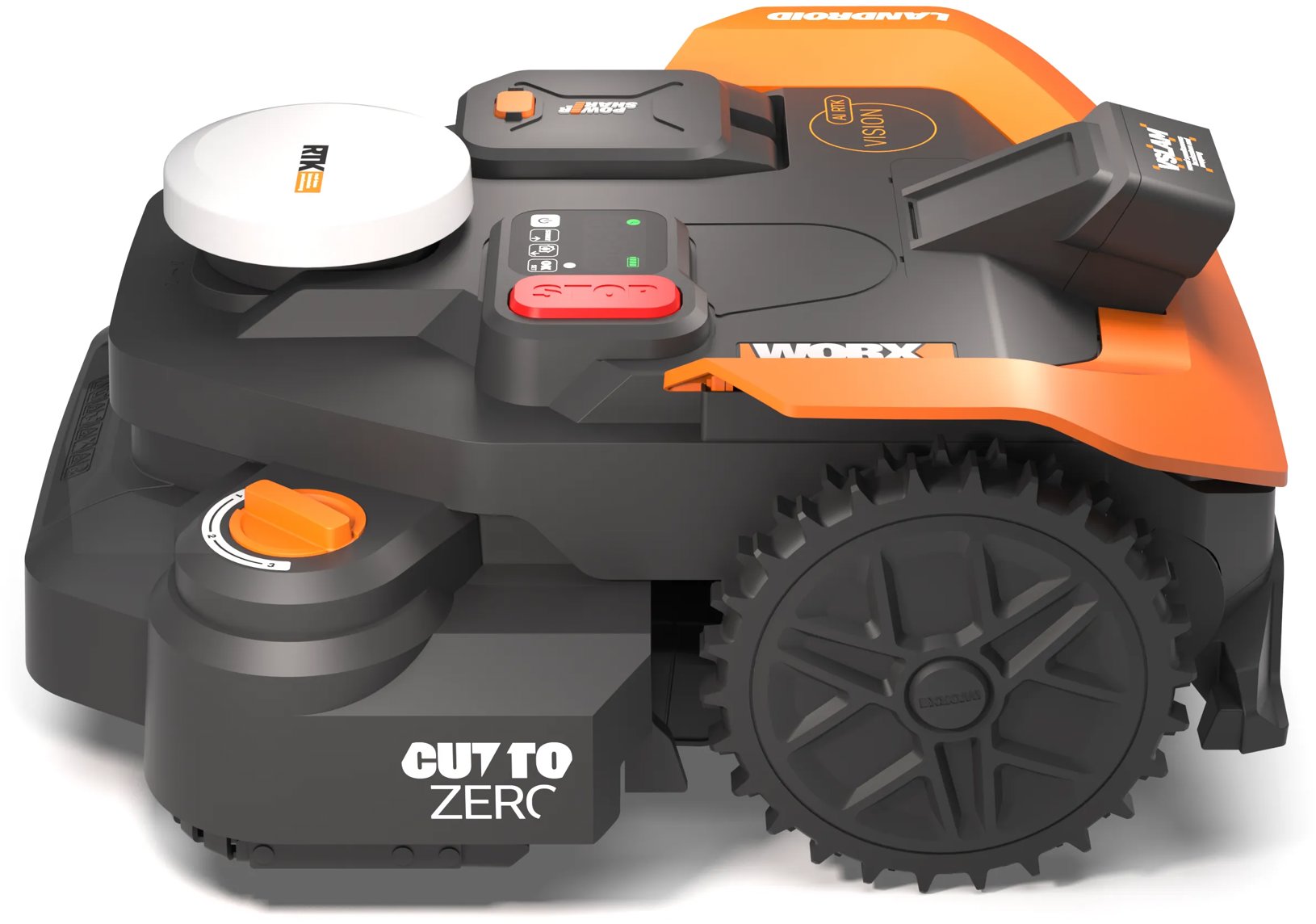 WORX Robotická kosačka WR318E Vision Cloud 1800 m2 (RTK + AI V-SLAM Stereo + Cut-to-Zero)