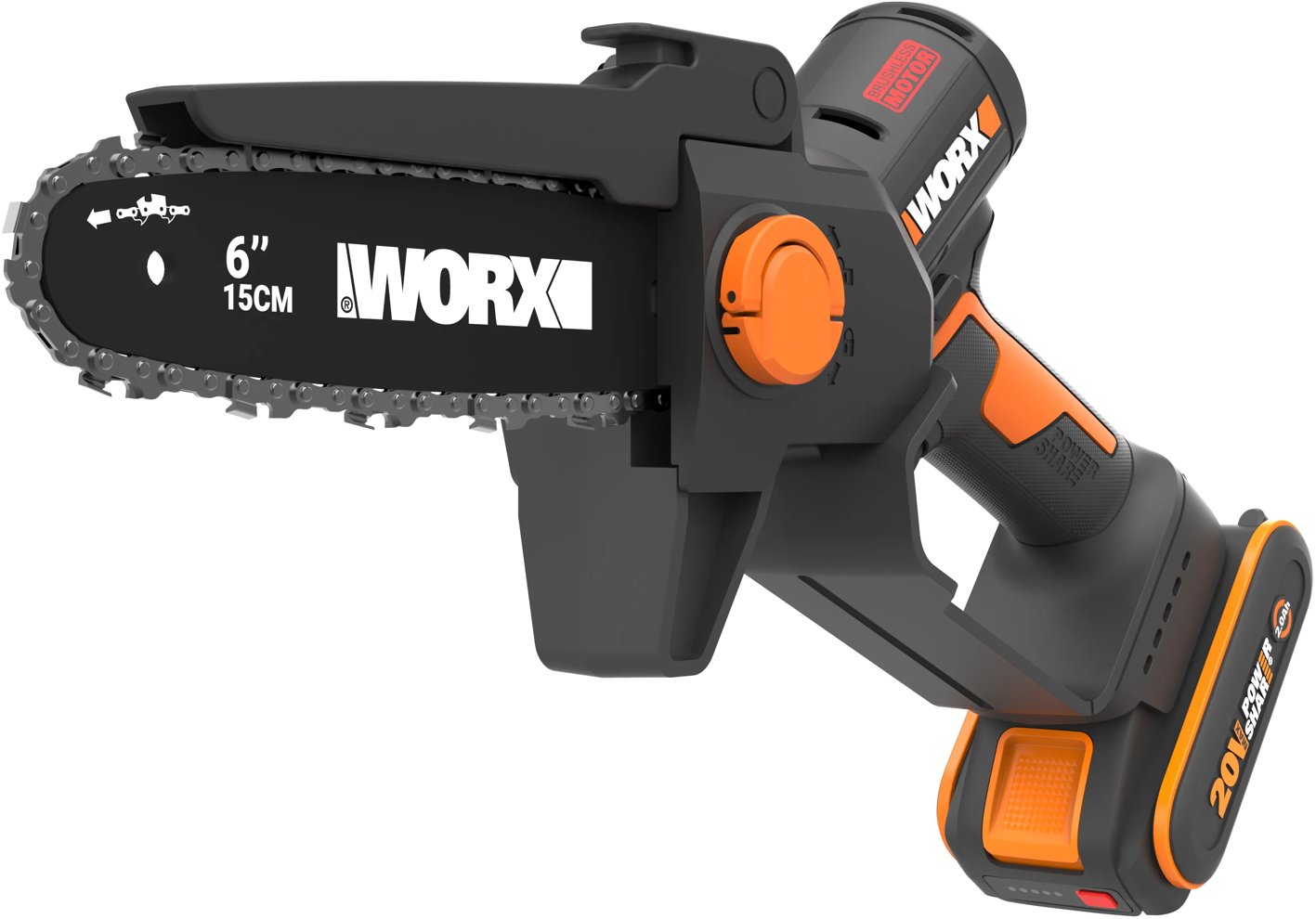WORX Reťazová píla jednoručná AKU 20V WG327E (1× 2,0 Ah AKU)