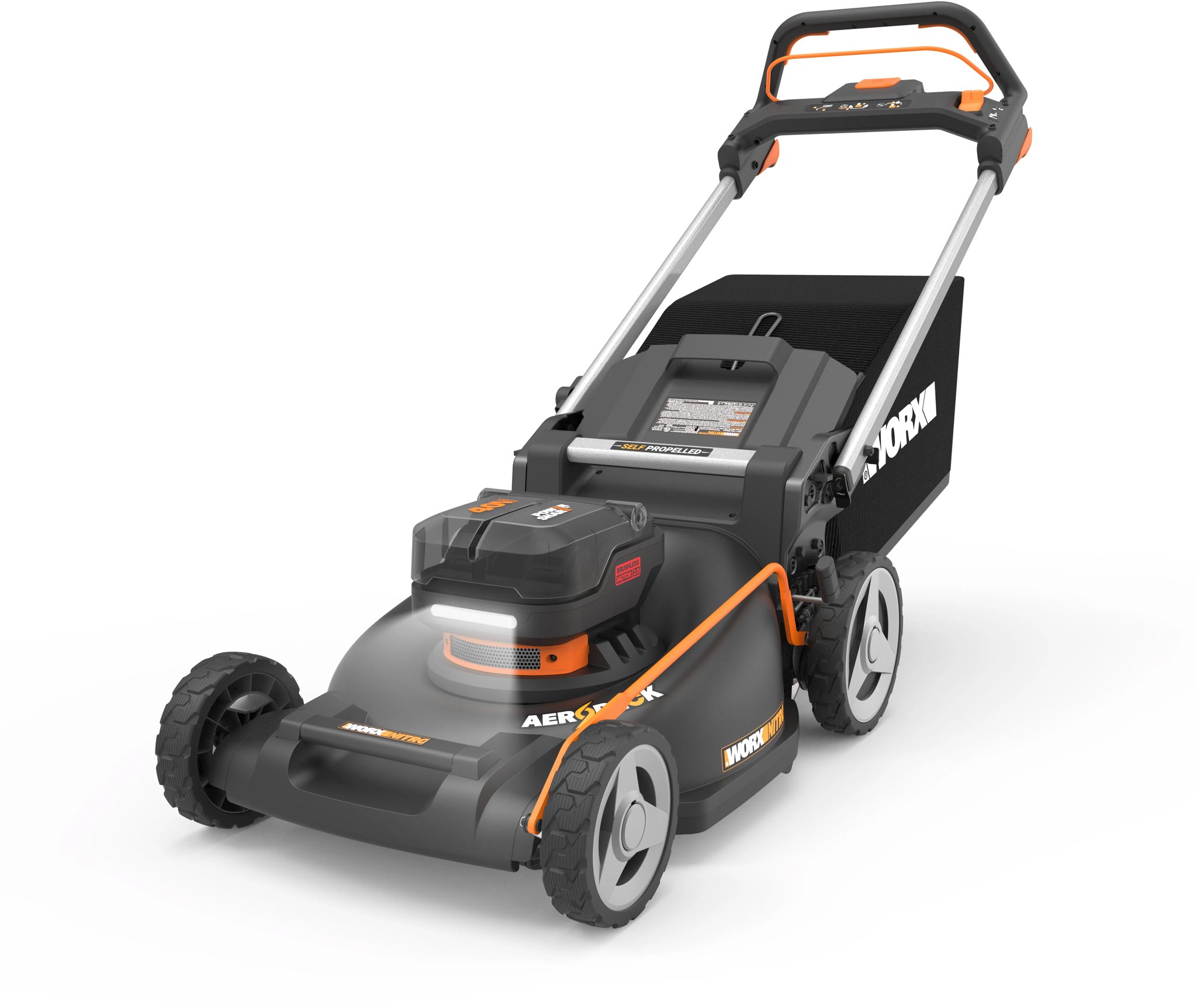 WORX Rotačná kosačka AKU 40 V WG760E (2× 5 Ah)