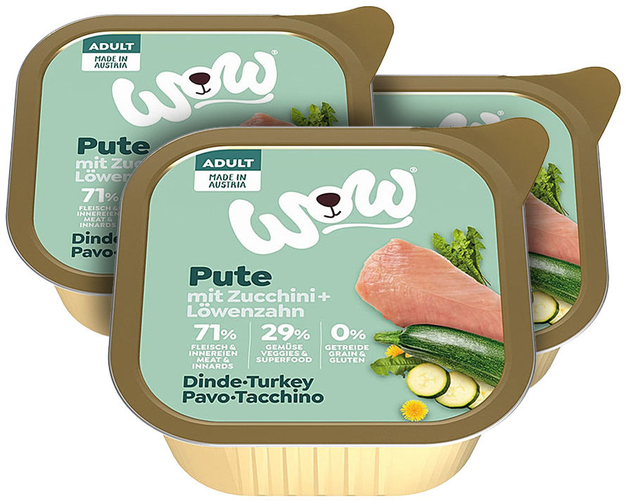 WOW paštika Krocan s cuketou Adult 3 × 150 g