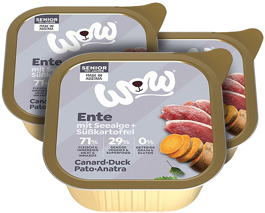 WOW paštika Kachna s batáty Senior 3 × 150 g