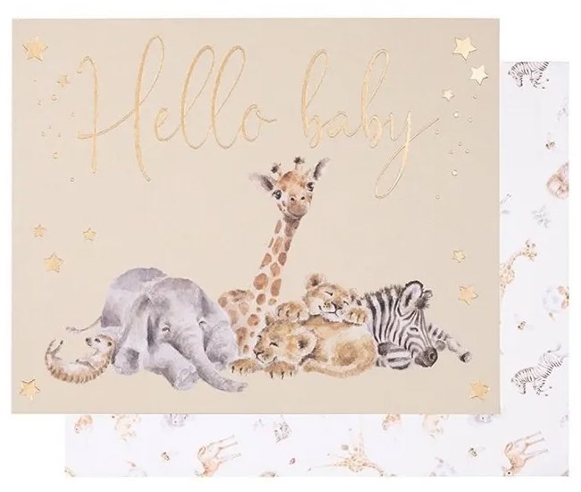 Wrendale Designs Prianie k narodeniu dieťaťa Africké zvieratká