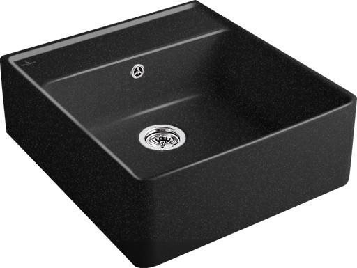 VILLEROY & BOCH Single 595 Lesklá čierna/Chromite glossy