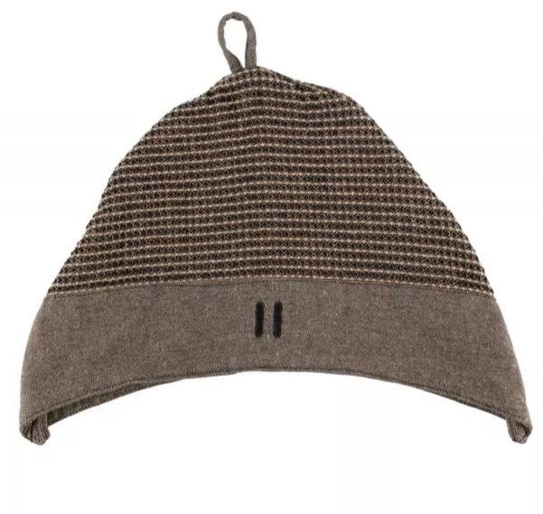 RENTO Čiapka do sauny čierno-béžová, kenno + suchý zips