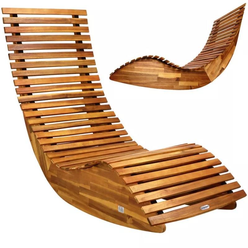 CASARIA Ležadlo záhradné, ergonomické, akácia