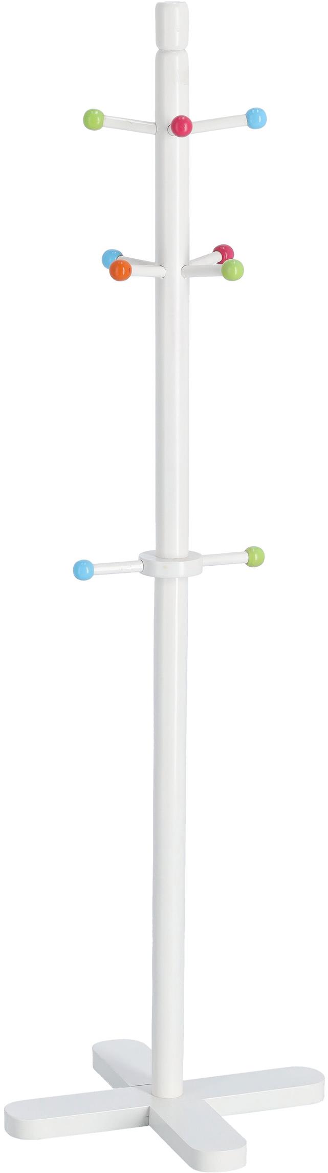 ZELLER Detský stojanový vešiak na oblečenie biely 38 × 38 × 124 cm