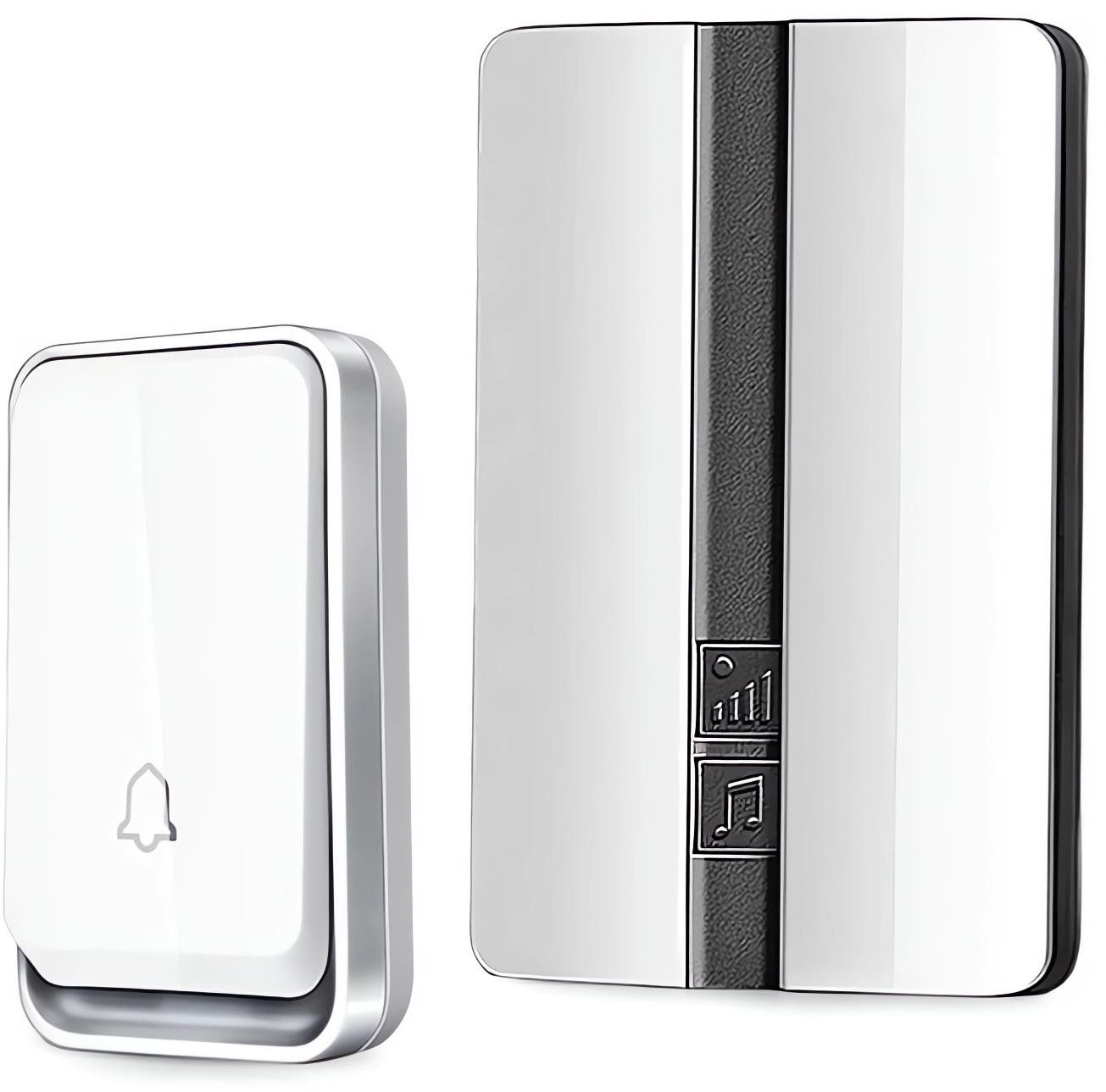 Verk 01701 Bezdrôtový zvonček IP44, 1× prijímač , 1× ovládač, 150 m, biely