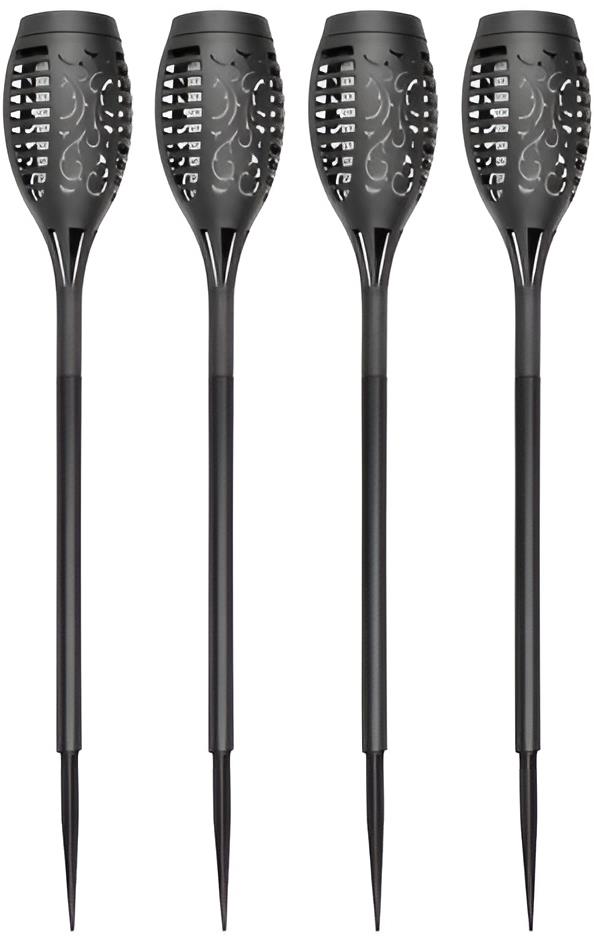 Gardlov 23560 Záhradná solárna pochodeň 12 LED, 3.7 V , 51 cm, 4 ks