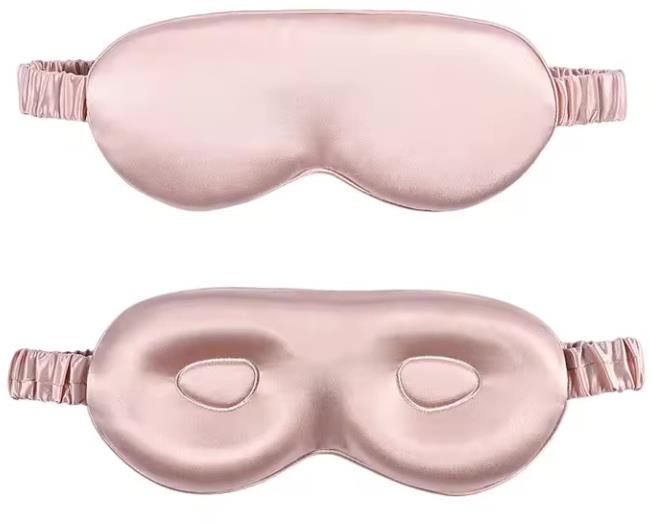 UVtech Hodvábna 3D maska na spanie H-2, ružová