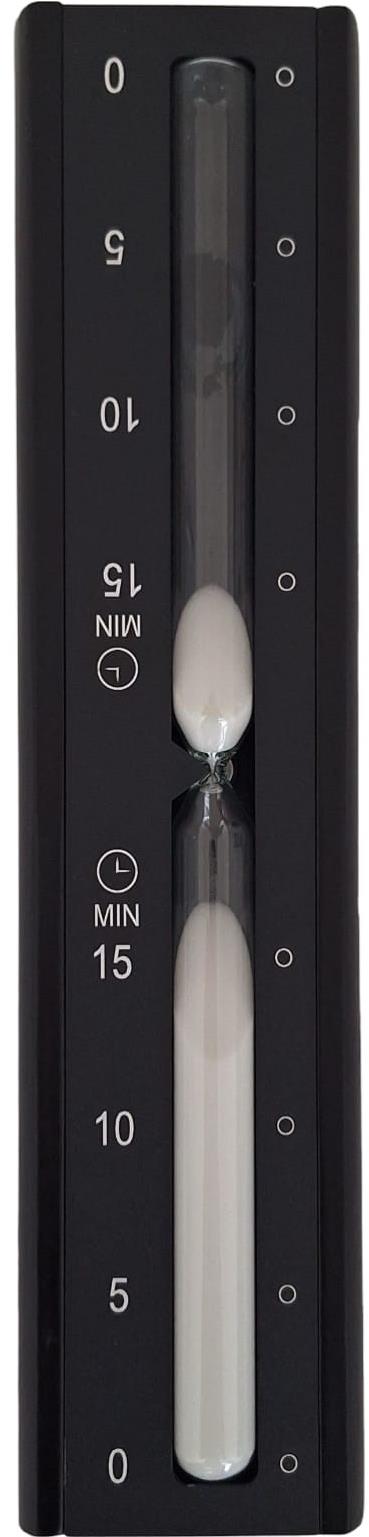 Natur Presýpacie hodiny do sauny Black 15 minút biely piesok