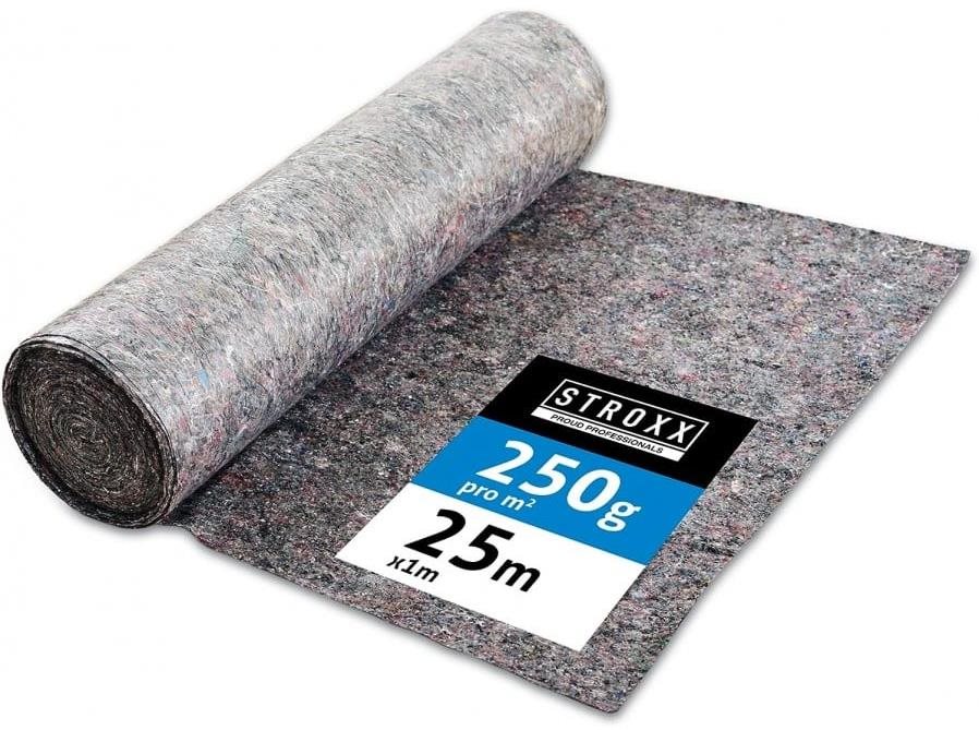 STROXX Maliarsky zakrývací filc, rolka 25 m, 250 gramov/m2