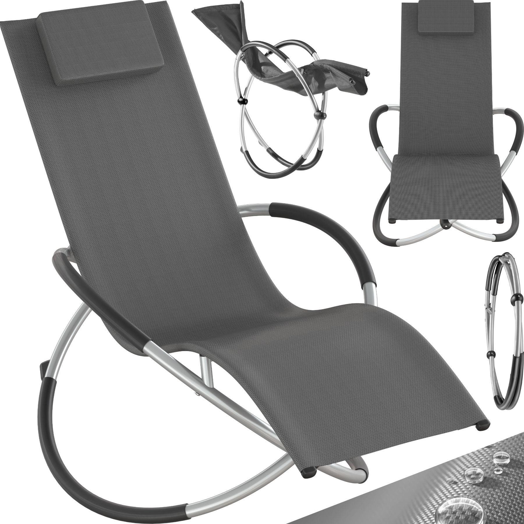 TECTAKE Ležadlo ergonomické a skladacie Paulina, sivé