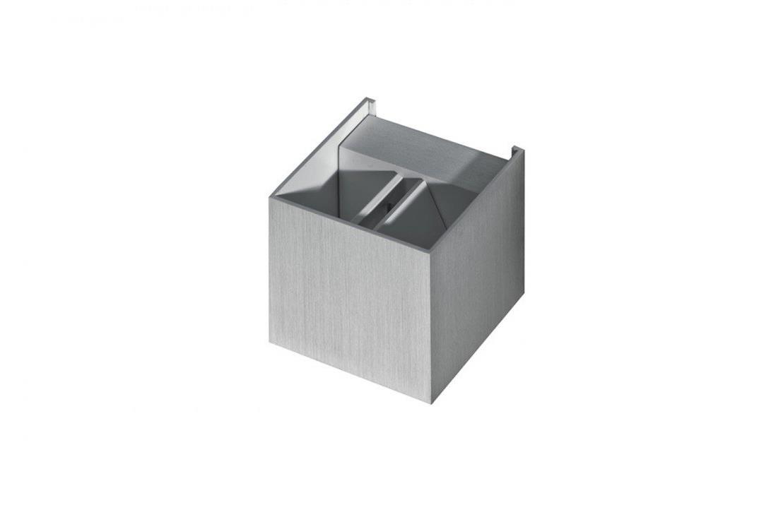 Azzardo Leticia Nástenné svietidlo IP20 – hranatý dizajn, hliník