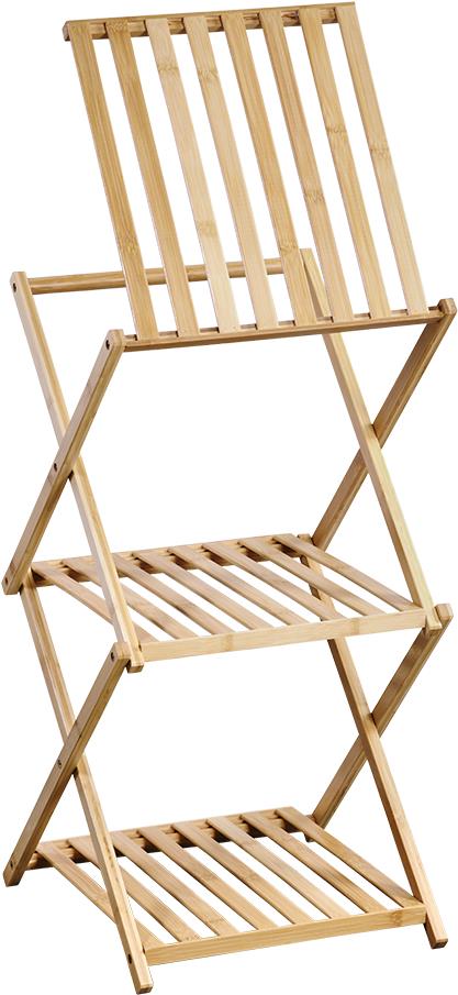 KESPER Polička do kúpeľne skladacia bambus 39 × 32 × 67 cm