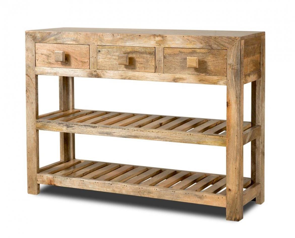 LAKŠMI Konzolový stôl Hina 130 × 76 × 35 cm z mangového dreva